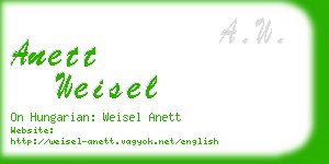 anett weisel business card